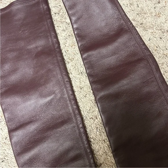 KHAITE Morgan over the knee burgundy boots - Picture 6 of 12